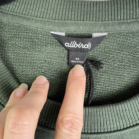 Allbirds Crewneck Green R&R Sweatshirt womens size XS NWT - Picture 3 of 8